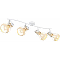 Globo - Spot plafonnier design scandinave Bana - 4 Ampoules - Blanc