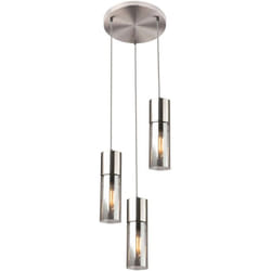 Suspension - Annika - nickel - verre - ø 30cm - E27 - - Globo