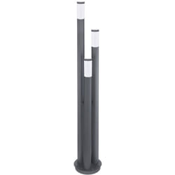 Globo - Lampadaire extérieur en acier inoxydable anthracite Lampe de jardin à 3 colonnes Projecteur de terrasse 3159-3A