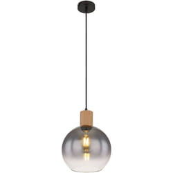 Suspension - Moitas - noir - verre - ø 25cm - E27 - - Globo