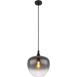 Suspension - Maxy - noir - verre verre fumé - ø 29cm - - Globo