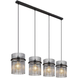 Suspension - Gorley - noir - verre verre fumé - grande - Globo
