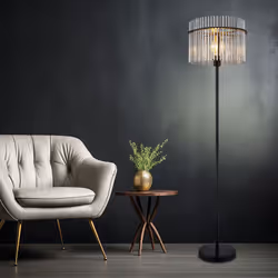 Description Découvrez l'élégant lampadaire et baignez votre maison d'une lumière d'ambiance. Avec son design élégant en métal ...