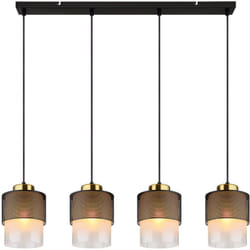 Globo - Lampe suspendue lampe suspendue plafonnier lampe de salle à manger verre couleur fumée 4 lampes