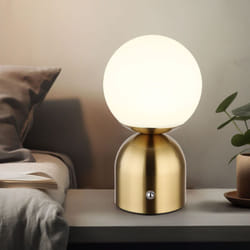 Globo - Lampe de table led lampe d'appoint lampe de chevet variateur tactile mémoire laiton