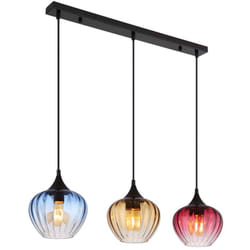 Globo - Lampe suspendue pour salle à manger, plafonnier en verre, à 3 lampes