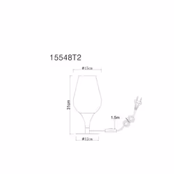 GLOBO 15548T2 lampe de table E27 40 W - Vue supplémentaire 5