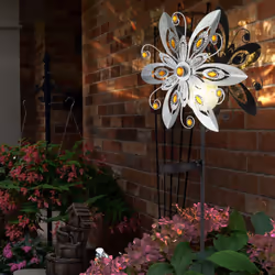 DescriptionLa lampe solaire au design de moulin à vent apporte une solution d'éclairage moderne et élégante dans votre jardin ...