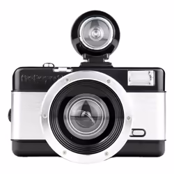 Lomography Fisheye No. 2, Caméra-film compact, 35 mm, 10 mm, Mécanique, 1/100 s, Noir, Argent
