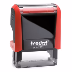 Trodat Printy 4911, Auto-encreur, Tampon personnalisable, Plastique, 35 x 14 mm, Noir, Rouge, Noir