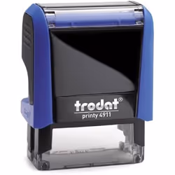 Tampon encreur automatique - TRODAT - Printy 4911 4.0 - Couleur bleu - Texte personnalisable