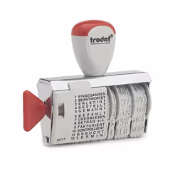 Trodat 1117D, Rouge, Blanc, Plastique