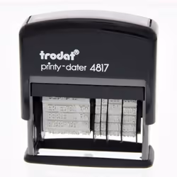 Tampon encreur Trodat Printy 4817 avec date autocolorant - Noir