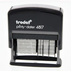 Tampon encreur Trodat Printy 4817 avec date autocolorant - Noir