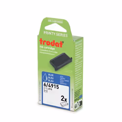 Trodat 6/4915/SS, Cartouche d'encre, Bleu, Trodat, Noir, Austrian Ecolabel Indelible DIN ISO 14145-2, 79 mm