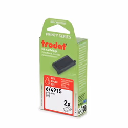 Trodat 6/4915/SS, Cartouche d'encre, Rouge, Trodat, Noir, Austrian Ecolabel Indelible DIN ISO 14145-2, 79 mm