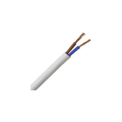 151505841 câble gainé H03VV-F 2 x 0.75 MM² blanc 5 m - Kopp