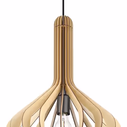 EGLO Velasco éclairage en suspension Support flexible E27 40 W Noir, Bois