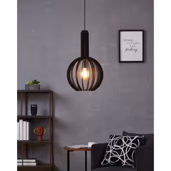 EGLO Velasco, Support flexible, Noir, Noir, Acier, Bois, Noir