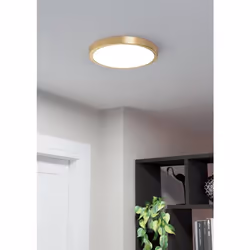 EGLO Fueva 5 éclairage de plafond Acier brossé, Blanc LED F