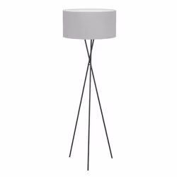 EGLO Fondachelli, Salon, Noir, Gris, IP20, Tissu, Acier, II, E27