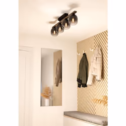 EGLO Filago éclairage de plafond Noir, Marron, Gris, Transparent E27