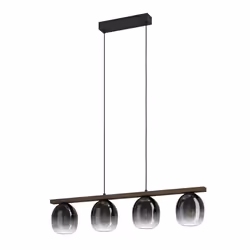 EGLO Filago, Support flexible, Noir, Marron, Transparent, Noir, Transparent, Acier, Bois, Verre, Intérieure