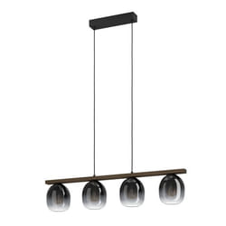 EGLO Filago éclairage en suspension Support flexible E27 40 W Noir, Marron, Transparent