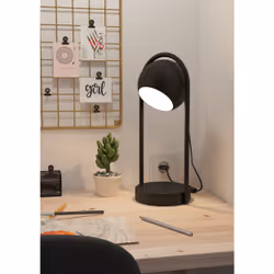 EGLO 900314 lampe de table E27 Noir, Blanc