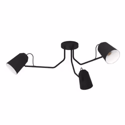 EGLO Loreto, 3 ampoule(s), E27, IP20, Noir, Blanc