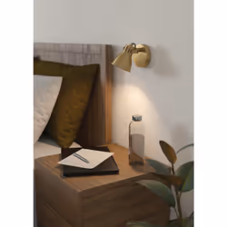 EGLO LED-Wandleuchte Seras 1xGU10 Messing-geb/Gold éclairage de plafond GU10 40 W