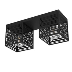 EGLO Deckenleuchte Piedritas 2xE27 schwarz éclairage de plafond E27 40 W