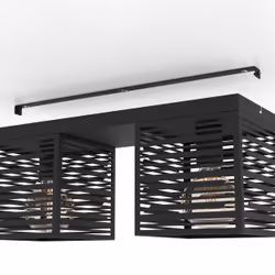 EGLO Deckenleuchte Piedritas 2xE27 schwarz éclairage de plafond E27 40 W