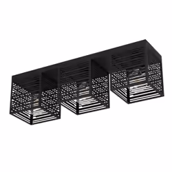 EGLO Deckenleuchte Piedritas 3xE27 schwarz, 3 ampoule(s), E27, IP20, Noir