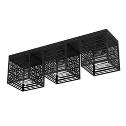 EGLO Deckenleuchte Piedritas 3xE27 schwarz éclairage de plafond E27 40 W