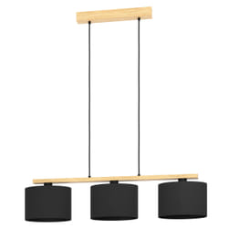 EGLO Pendelleuchte Castralvo 3xE27 Holz/schwarz éclairage de plafond E27 40 W