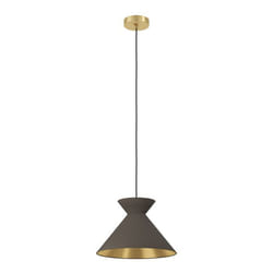 EGLO Nastasia éclairage en suspension Support flexible E27 40 W Noir, Laiton, Cappucino