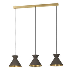 EGLO Nastasia éclairage en suspension Support flexible E27 40 W Noir, Laiton, Cappucino