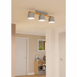 EGLO Mariel éclairage de plafond Marron, Gris clair E27