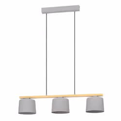 EGLO Mariel, Support flexible, Marron, Gris, Gris, Acier, Bois, Noir, Intérieure