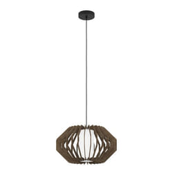 EGLO Rusticaria éclairage en suspension Support flexible E27 40 W Noir, Marron, Blanc