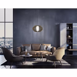 EGLO Rusticaria éclairage en suspension Support flexible E27 40 W Noir, Marron, Blanc