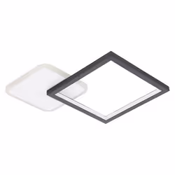 EGLO LED-Deckenleuchte Gafares 15W 2100lm 3K-65K CCT ws/schwarz, LED, 6500 K, 2100 lm, IP20, Noir, Blanc