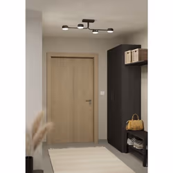 EGLO Clavellina, 4 ampoule(s), LED, 3000 K, 3200 lm, IP20, Noir, Blanc