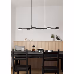 EGLO Clavellina éclairage en suspension Support flexible 7 W LED Noir, Blanc
