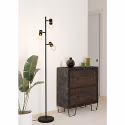 EGLO Lurone éclairage au sol E27 30 W Noir, Laiton