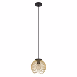 EGLO Pendelleuchte Venezuela E27 schwarz/Gold, 1 ampoule(s), E27, IP20, Noir, Or