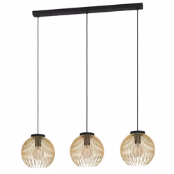 EGLO 900167, 3 ampoule(s), E27, IP20, Noir, Or