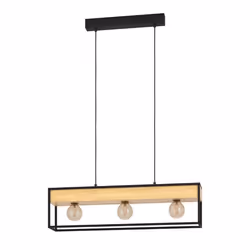 EGLO Libertad 1, Support flexible, Noir, Marron, Bois, Noir, Marron, Acier, Bois, Rectangulaire, Noir