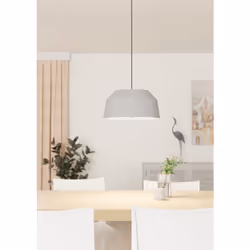 EGLO Pendelleuchte Contrisa 1xE27 D 380mm grau éclairage de plafond E27 40 W